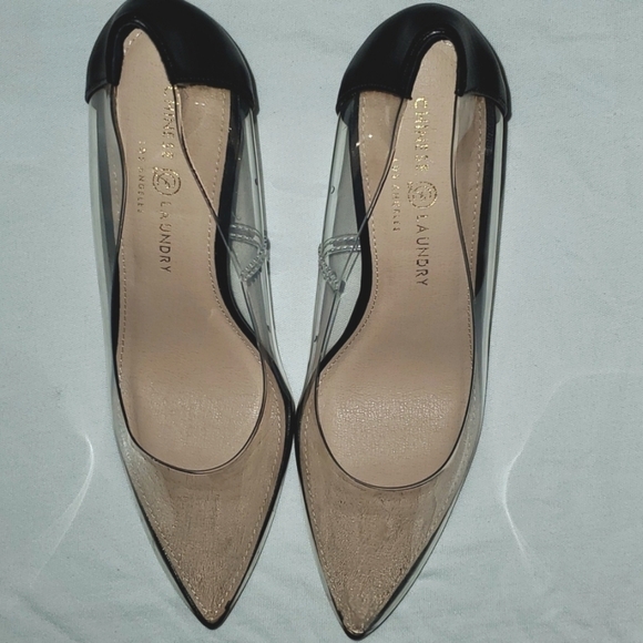 Chinese Laundry Women's Clear & Black Dress Shoe, Size 9 1/2 - Picture 4 of 4